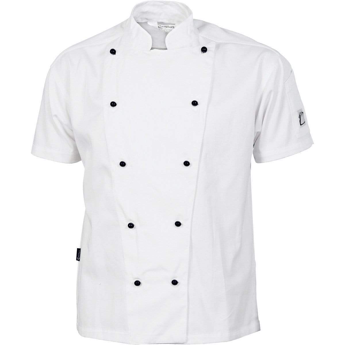 DNC Workwear Hospitality & Chefwear White / XS DNC WORKWEAR Cool-Breeze Cotton Short Sleeve Chef Jacket 1103