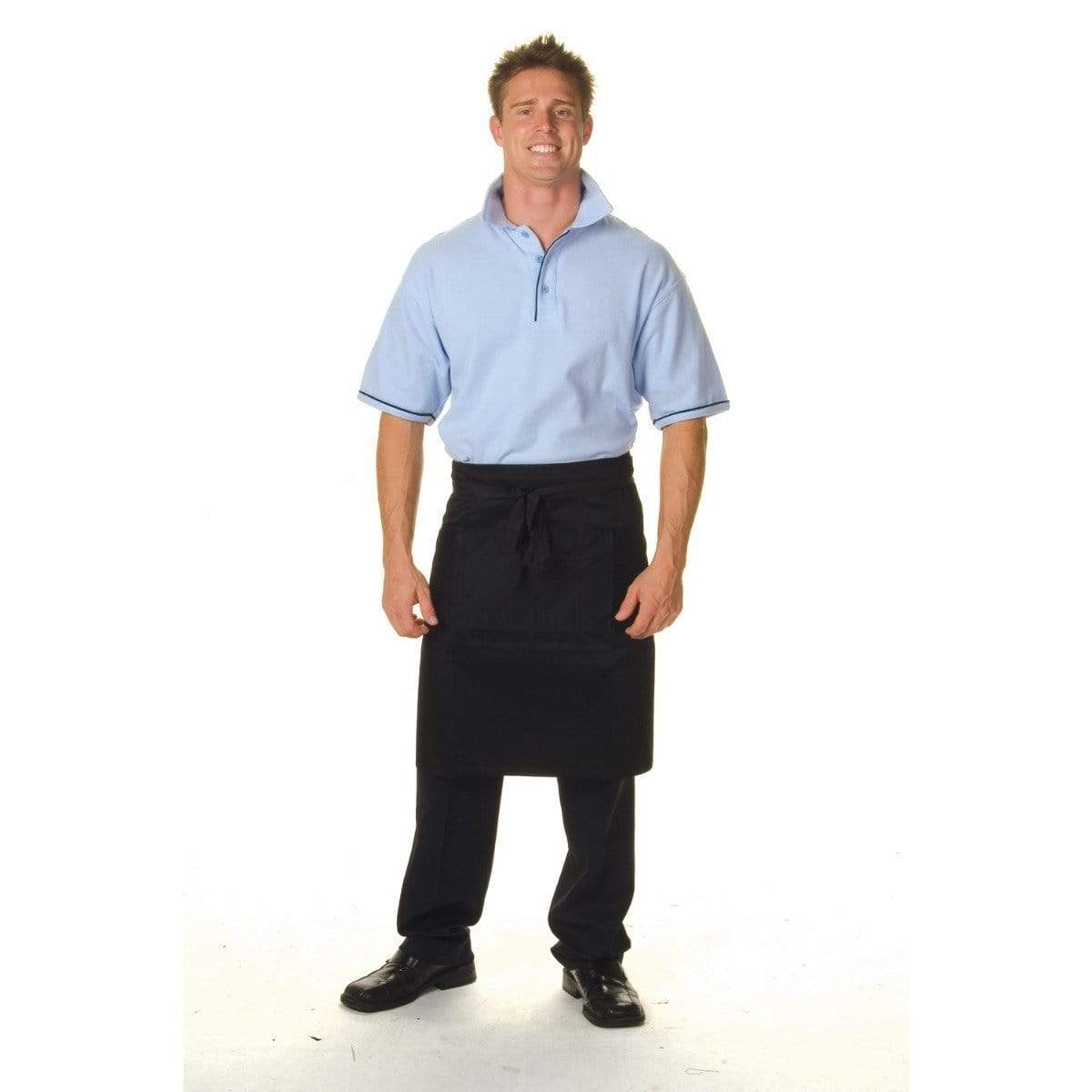 DNC Workwear Hospitality & Chefwear Black / 85cm x 58cm DNC WORKWEAR Cotton Drill Half Apron No Pocket 2202