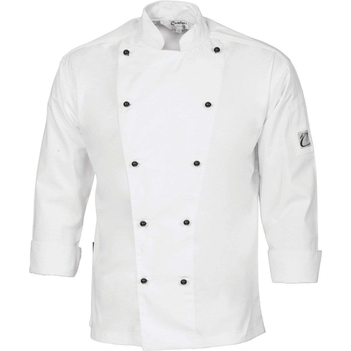 DNC Workwear Hospitality & Chefwear White / XS DNC WORKWEAR Traditional Long Sleeve Chef Jacket 1102