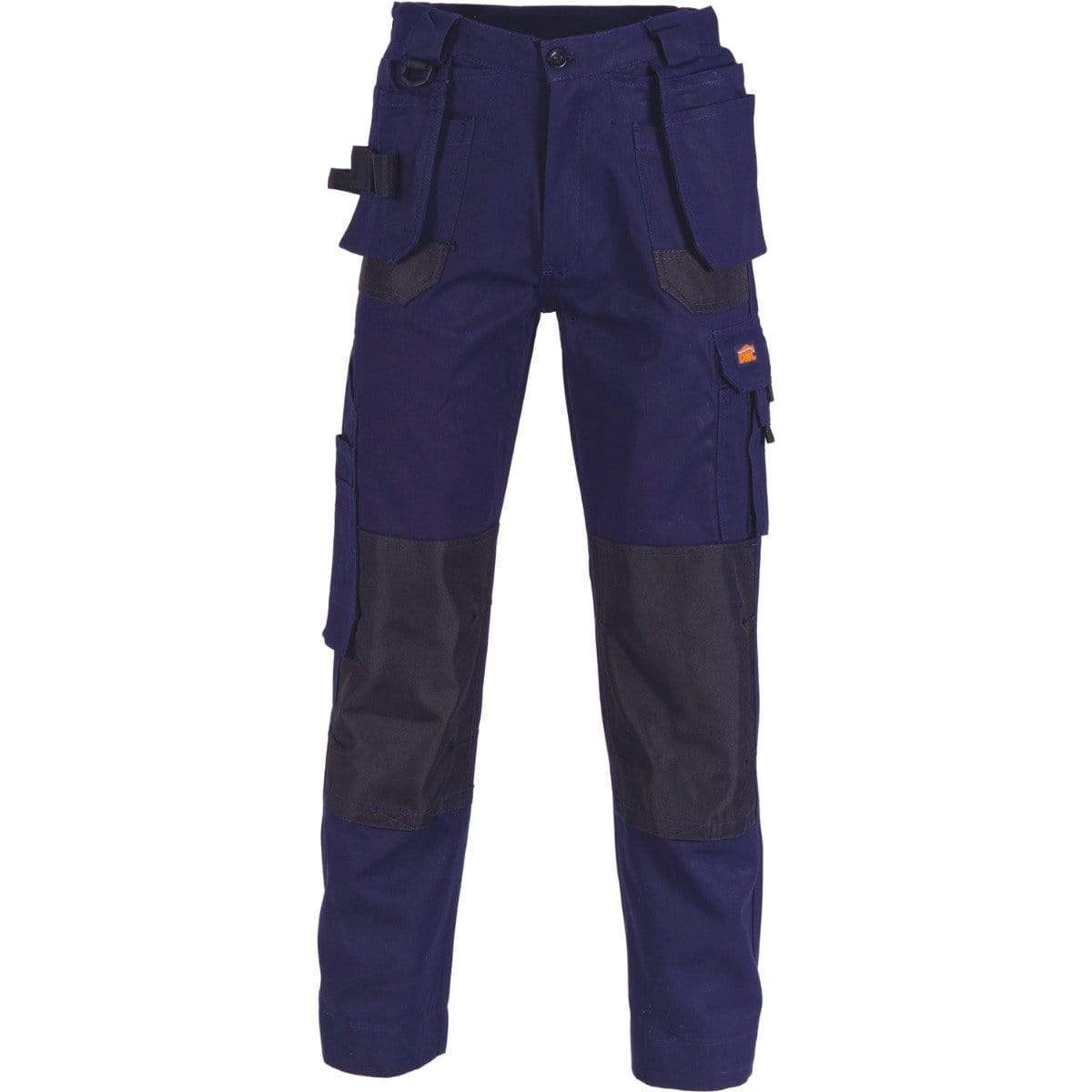 DNC Workwear Work Wear Navy / 87R DNC WORKWEAR Duratex Cotton Duck Weave Tradies Cargo Pants With Twin Holster Tool Pocket - Knee Pads Not Included 3337