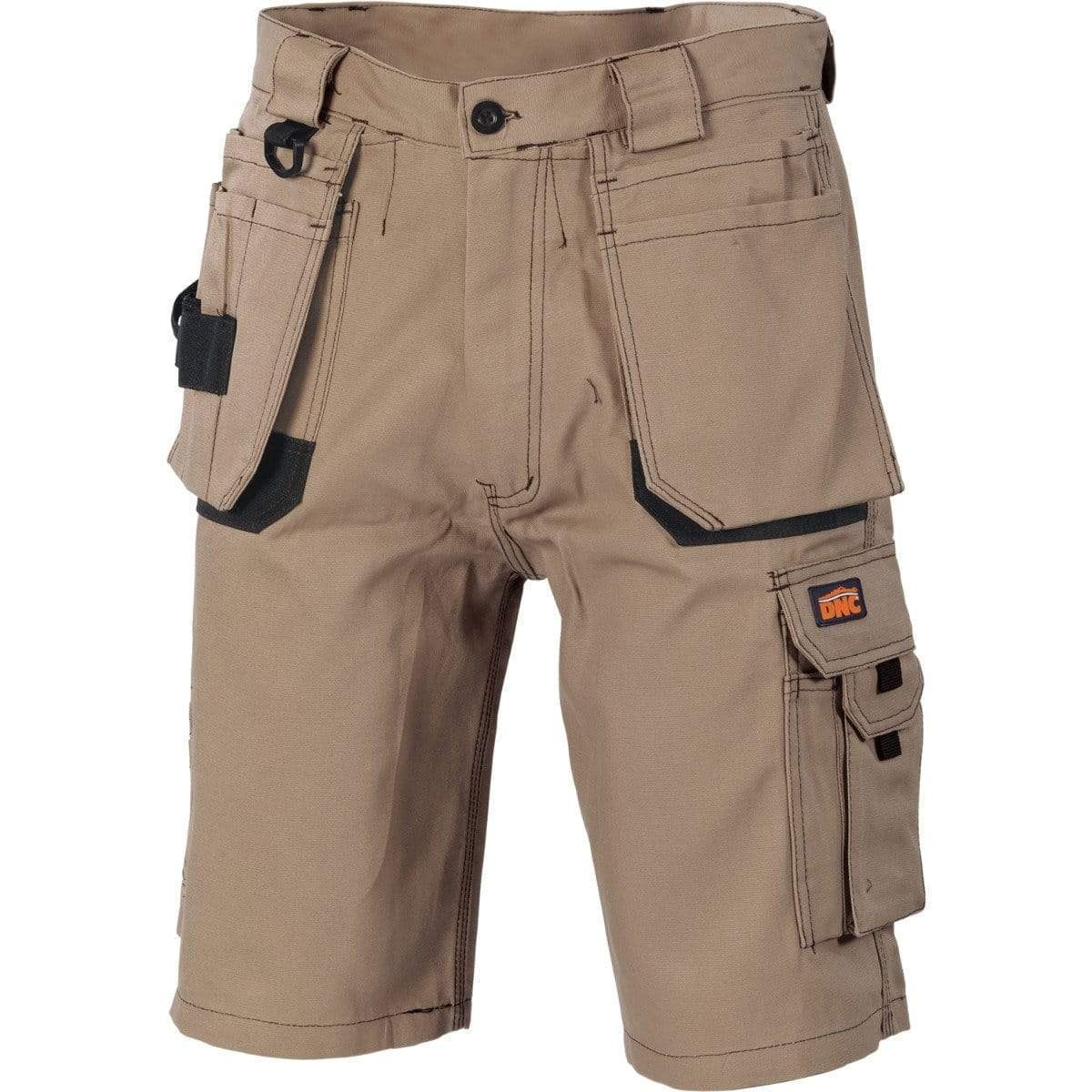 DNC Workwear Work Wear Desert Sand / 72R DNC WORKWEAR Duratex Cotton Duck Weave Tradies Cargo Shorts - With Twin Holster Tool Pocket 3336