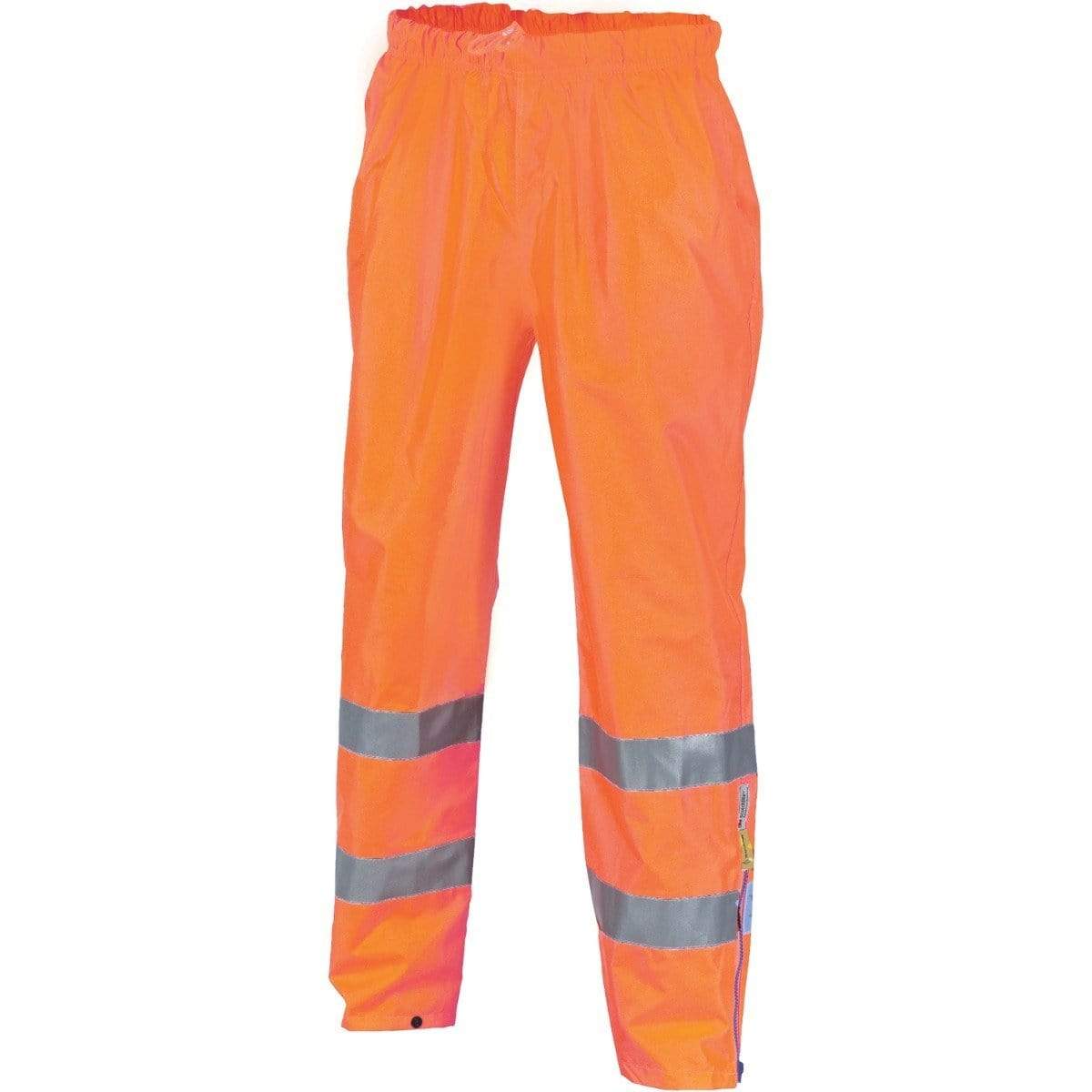 DNC Workwear Work Wear Orange / S DNC WORKWEAR Hi-Vis D/N Breathable Rain Pants with 3M Reflective Tape 3872