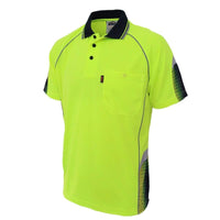 DNC Workwear Work Wear Yellow/Navy / XS DNC WORKWEAR Hi-Vis Galaxy Sublimated Polo 3564