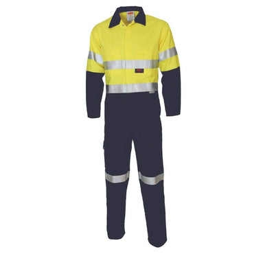 DNC Workwear Work Wear Yellow/Navy / 77R DNC WORKWEAR Patron Saint Flame Retardant Coverall with 3M FR Tape 3426