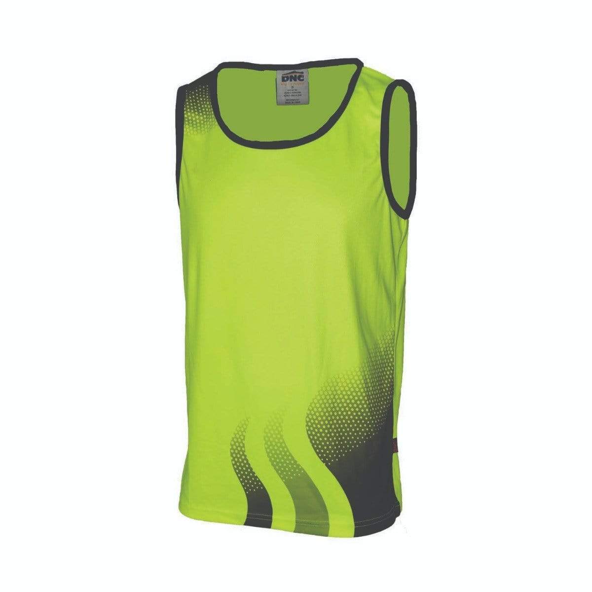 DNC Workwear Work Wear Yellow/Navy / XS DNC WORKWEAR Wave Hi-Vis Sublimated Singlet 3561