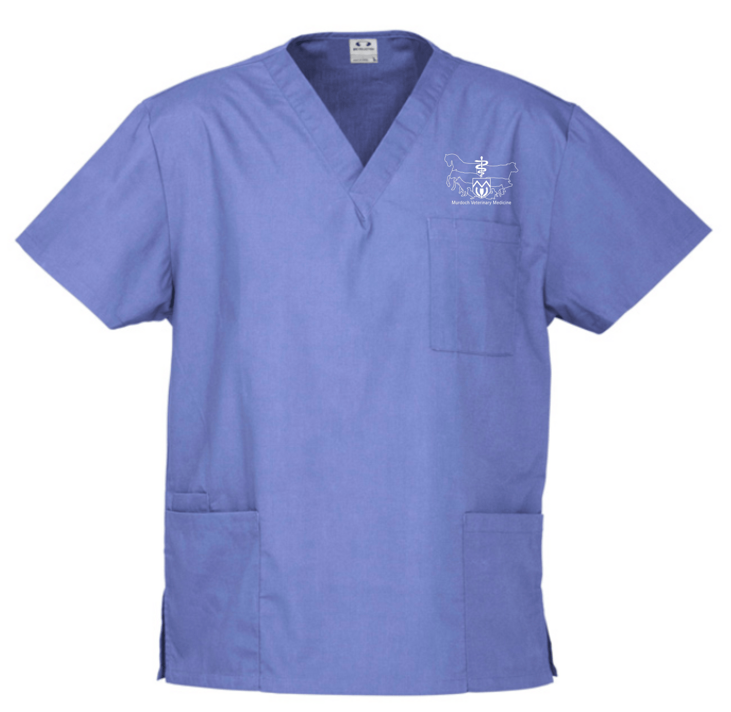 Murdoch University Mid Blue DVM Vet Medicine Unisex Scrubs Top MURDH10612