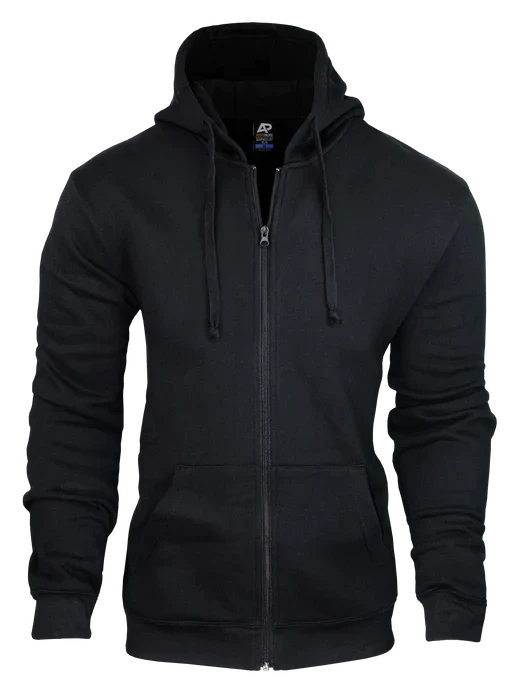 Adult Zip Hoodie 1528 Casual Wear Aussie Pacific XS Black 