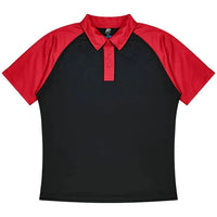 Aussie Pacific Manly Mens Polo 1318  Aussie Pacific BLACK/RED S 