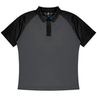 Aussie Pacific Manly Mens Polo 1318  Aussie Pacific CHARCOAL/BLACK S 