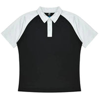 Aussie Pacific Manly Kids Polo Shirt 3318  Aussie Pacific BLACK/WHITE 4 