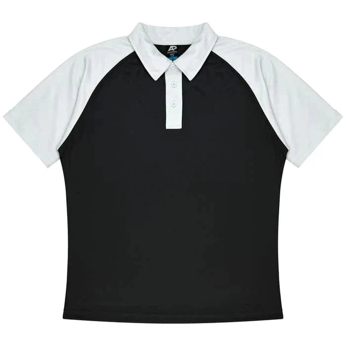 Aussie Pacific Manly Kids Polo Shirt 3318  Aussie Pacific BLACK/WHITE 4 