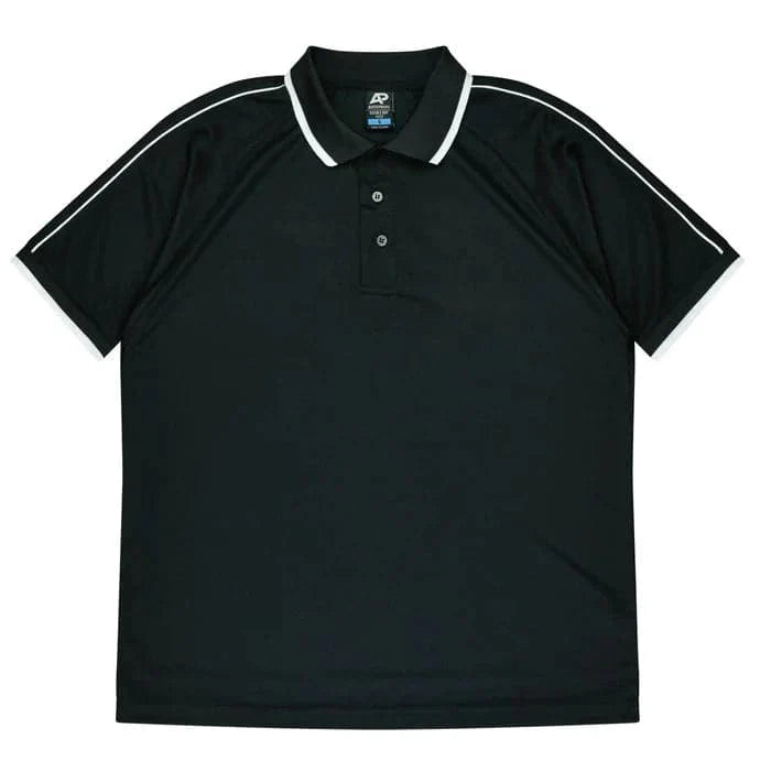 Aussie Pacific Double Bay Men's Polo Shirt 1322  Aussie Pacific BLACK/WHITE S 