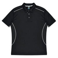 Aussie Pacific Kuranda Men's Polo Shirt 1323  Aussie Pacific BLACK/WHITE S 