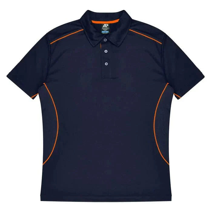 Aussie Pacific Kuranda Men's Polo Shirt 1323  Aussie Pacific NAVY/FLURO ORANGE S 