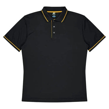 Aussie Pacific Cottesloe Kids Polo Shirt 3319  Aussie Pacific BLACK/GOLD 4 