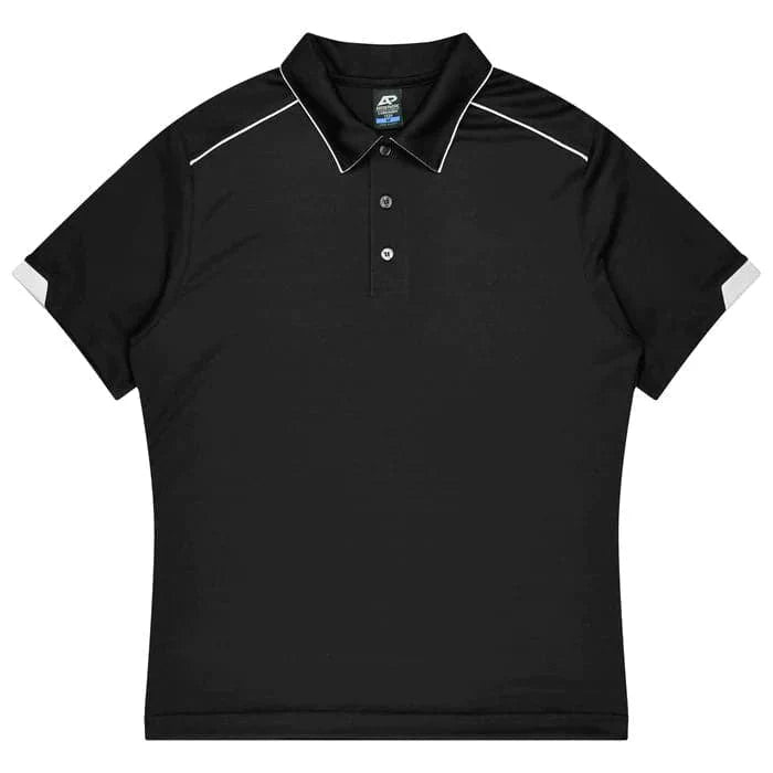 Aussie Pacific Currumbin Kids Polo Shirt 3320  Aussie Pacific BLACK/WHITE 4 