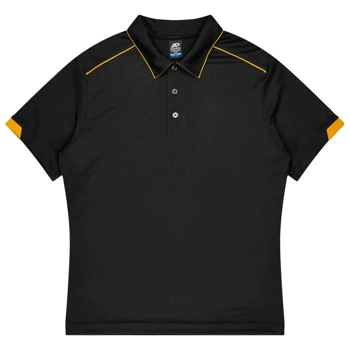 Aussie Pacific Currumbin Kids Polo Shirt 3320  Aussie Pacific BLACK/GOLD 4 