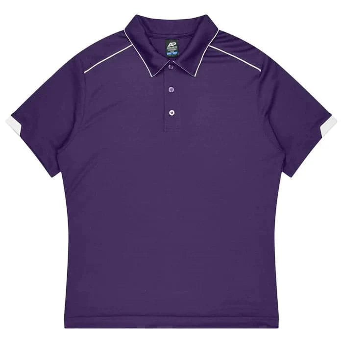 Aussie Pacific Currumbin Kids Polo Shirt 3320  Aussie Pacific PURPLE/WHITE 4 