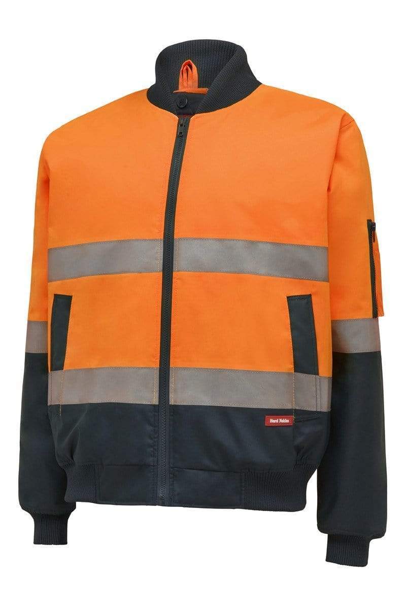 Hard Yakka Two Tone Taped Bomber Jacket Y06675 Work Wear Hard Yakka Orange/Navy (ONA) S 