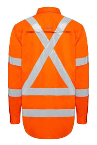 Hard Yakka Taped X Back Hi Vis Work Shirt Y04275 Work Wear Hard Yakka   