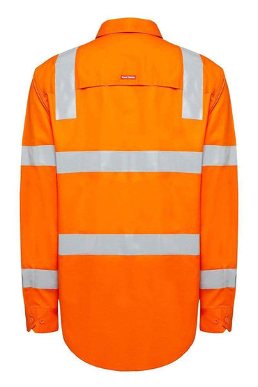 Hard Yakka Biomotion Taped Hi Vis Vic Rail Shirt Y04265 Work Wear Hard Yakka   