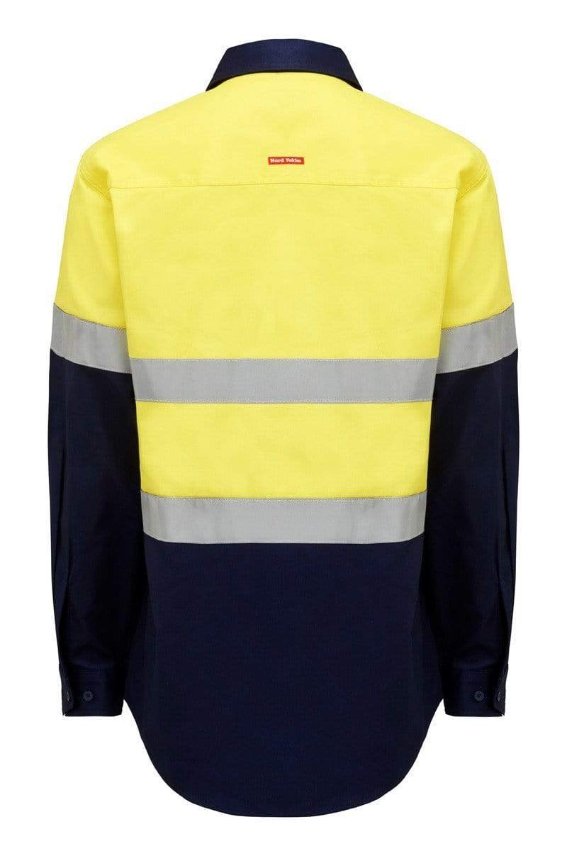 Hard Yakka Long Sleeve Hi Vis Taped Shirt Y04610 Work Wear Hard Yakka   