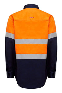 Hard Yakka Long Sleeve Hi Vis Taped Shirt Y04610 Work Wear Hard Yakka   