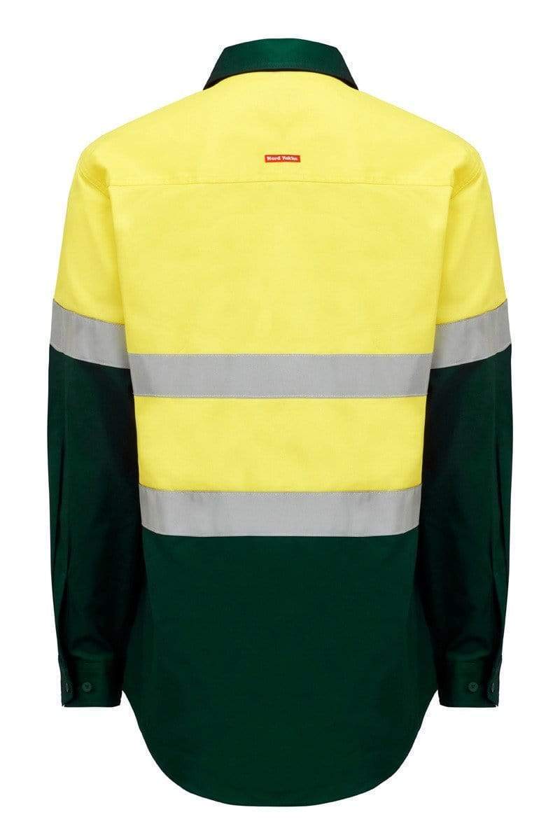 Hard Yakka Long Sleeve Hi Vis Taped Shirt Y04610 Work Wear Hard Yakka   