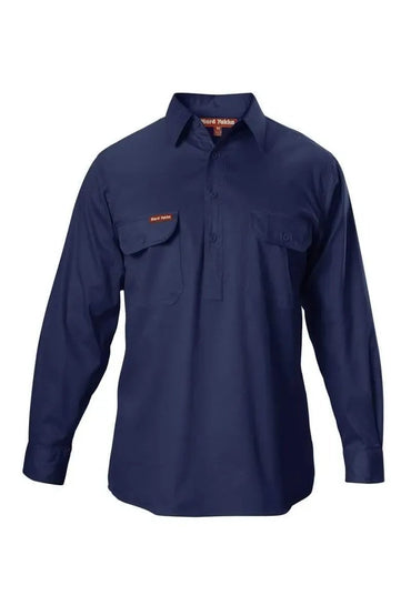 Hard Yakka Long Sleeve Cotton Drill Shirt Y07530 Work Wear Hard Yakka Navy (NAV) S 