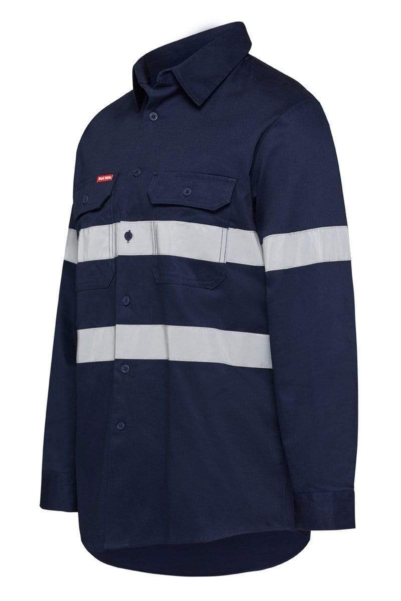 Hard Yakka Taped Long Sleeve Cotton Drill Shirt Y07227 Work Wear Hard Yakka Navy (NAV) XS 