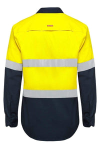 Hard Yakka Two Toned Taped Vented Reflective Work Shirt Y07940 Work Wear Hard Yakka   