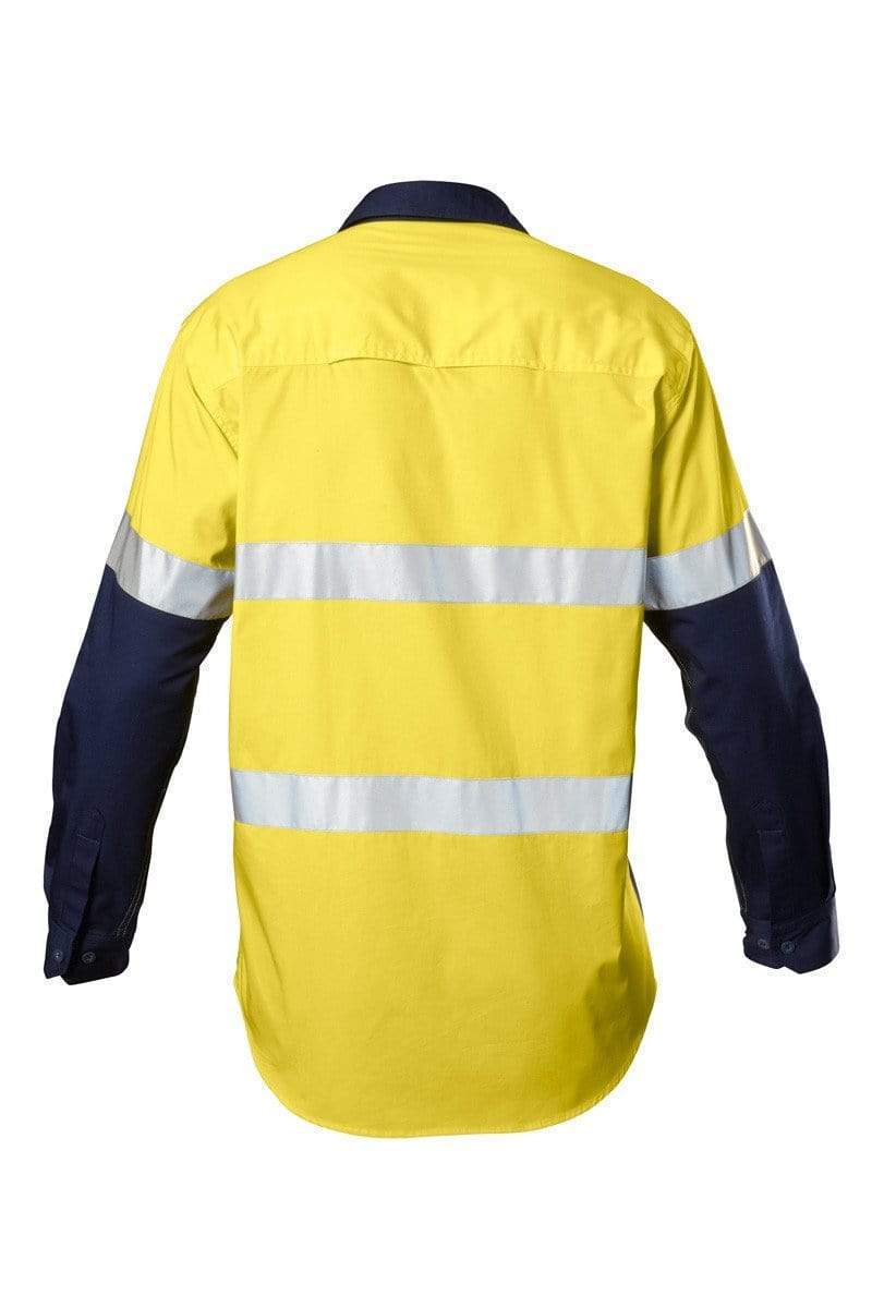 Hard Yakka Two Toned Reflective Vented Hi Vis Shirt Y07978 Work Wear Hard Yakka   