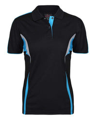 Jb's Wear Casual Wear Black/Aqua/Grey / 8 JB'S Women’s Cool Polo 7COP1