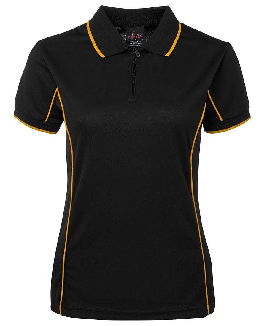 Jb's Wear Casual Wear Black/Gold / 8 JB'S Women’s Piping Polo 7LPI