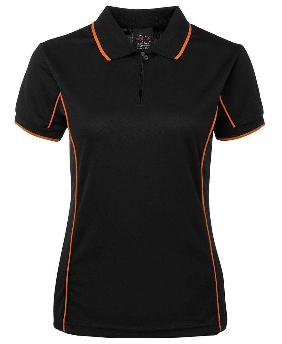 Jb's Wear Casual Wear Black/Orange / 12 JB'S Women’s Piping Polo 7LPI