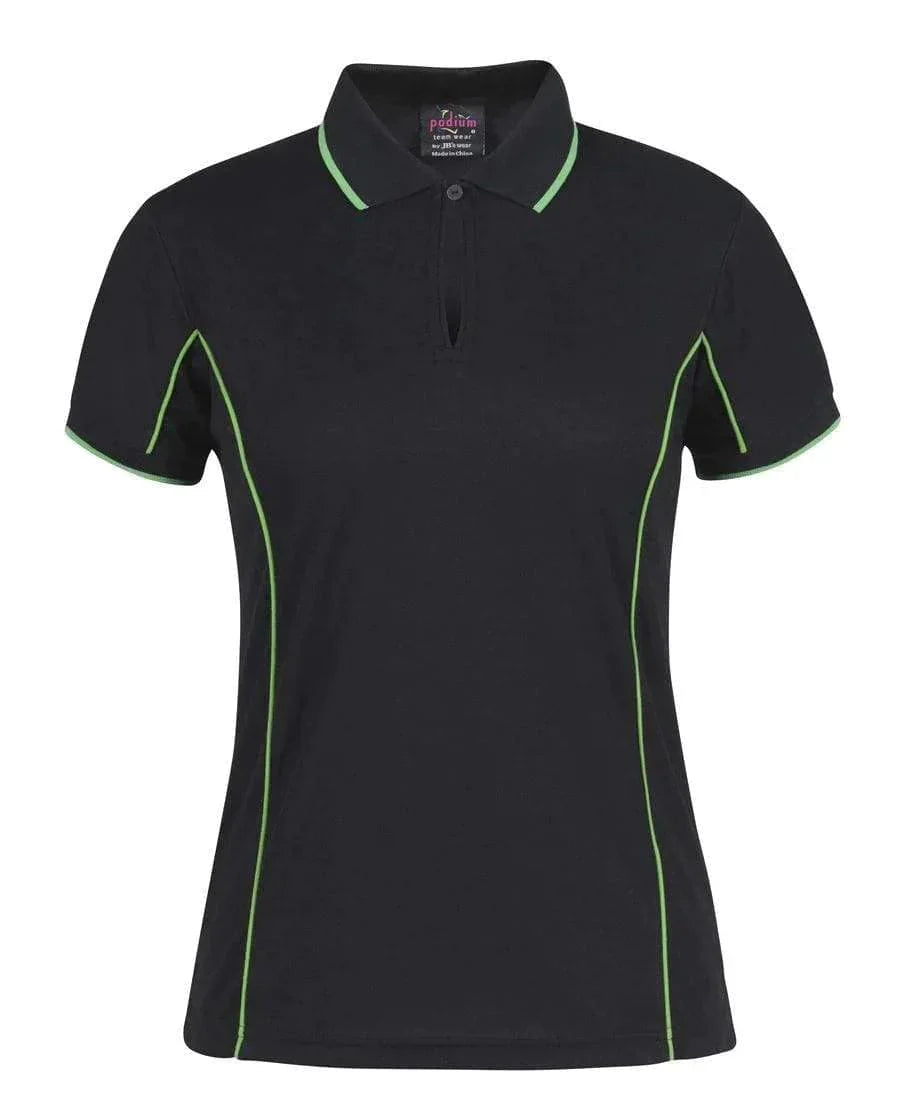 Jb's Wear Casual Wear Black/Pea Green / 8 JB'S Women’s Piping Polo 7LPI