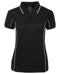 Jb's Wear Casual Wear Black/White / 8 JB'S Women’s Piping Polo 7LPI