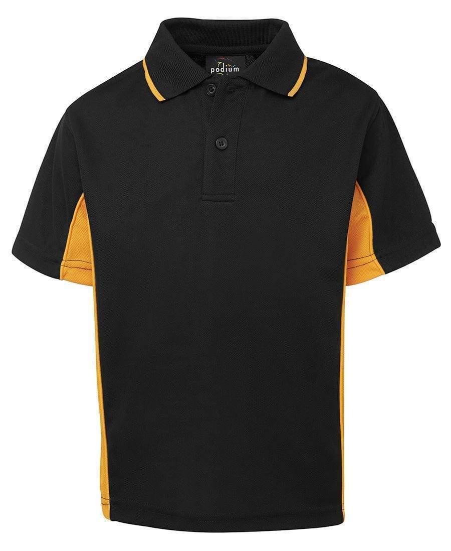 Jb's Wear Casual Wear Black/Gold / 4 JB'S Kid’s Contrast Polo 7PP3