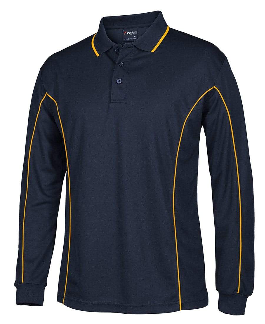 JB'S Wear Casual Wear Navy/Gold / 2XS JB'S podium l/sleeve piping polo 7PIPL