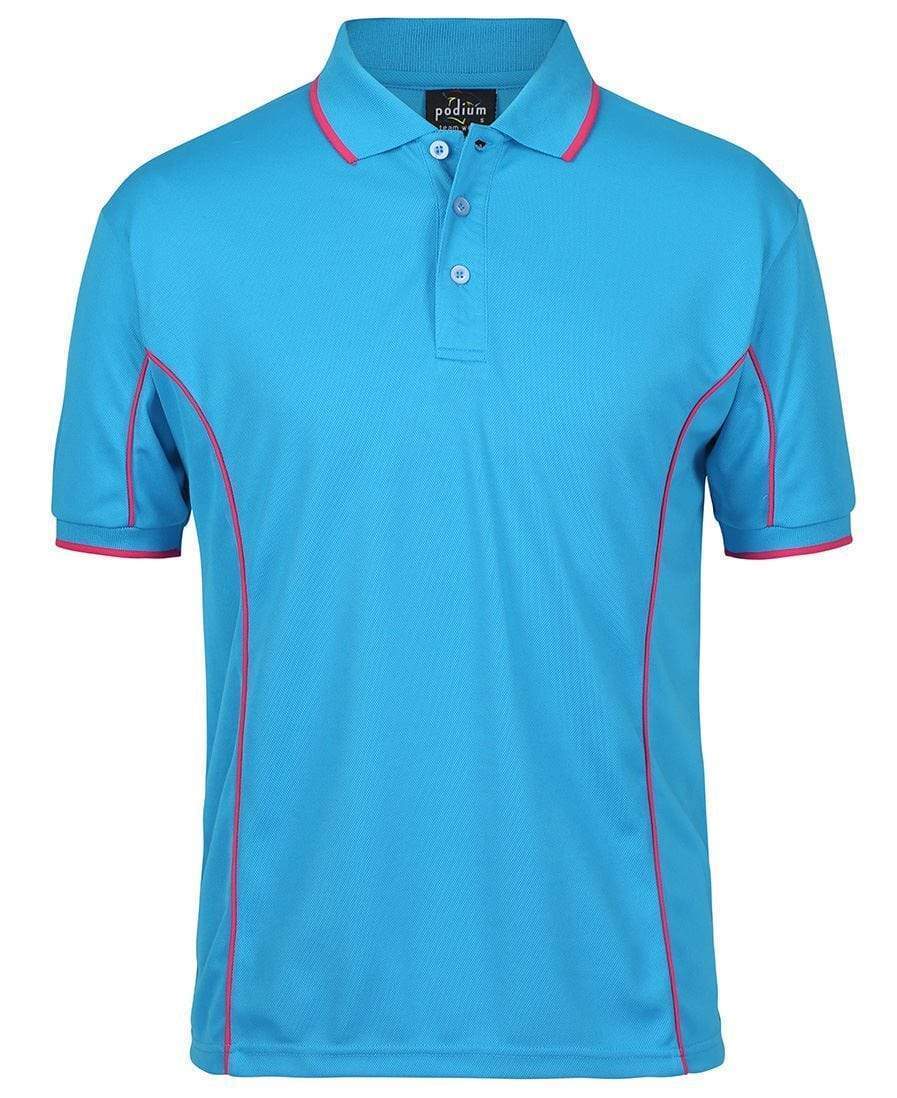 Jb's Wear Casual Wear Aqua/Hot Pink / S JB'S Short Sleeve Piping Polo 7PIP