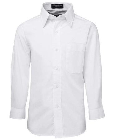 JB'S Kids Long Sleeve and Short Sleeve Poplin Shirt 4PK Corporate Wear Jb's Wear White Full Sleeves 4 