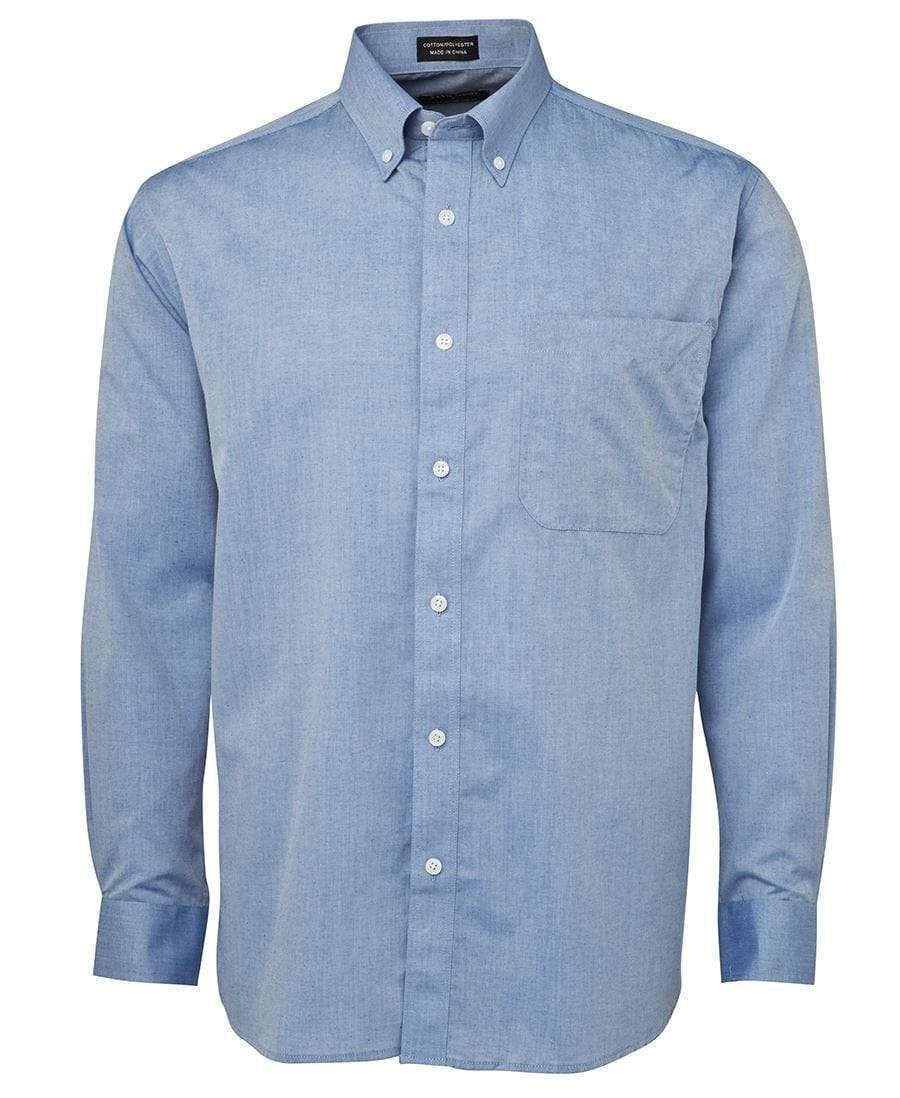 Jb's Wear Corporate Wear Lt Blue Chambray / S JB'S Long Sleeve Fine Chambray Shirt 4FC