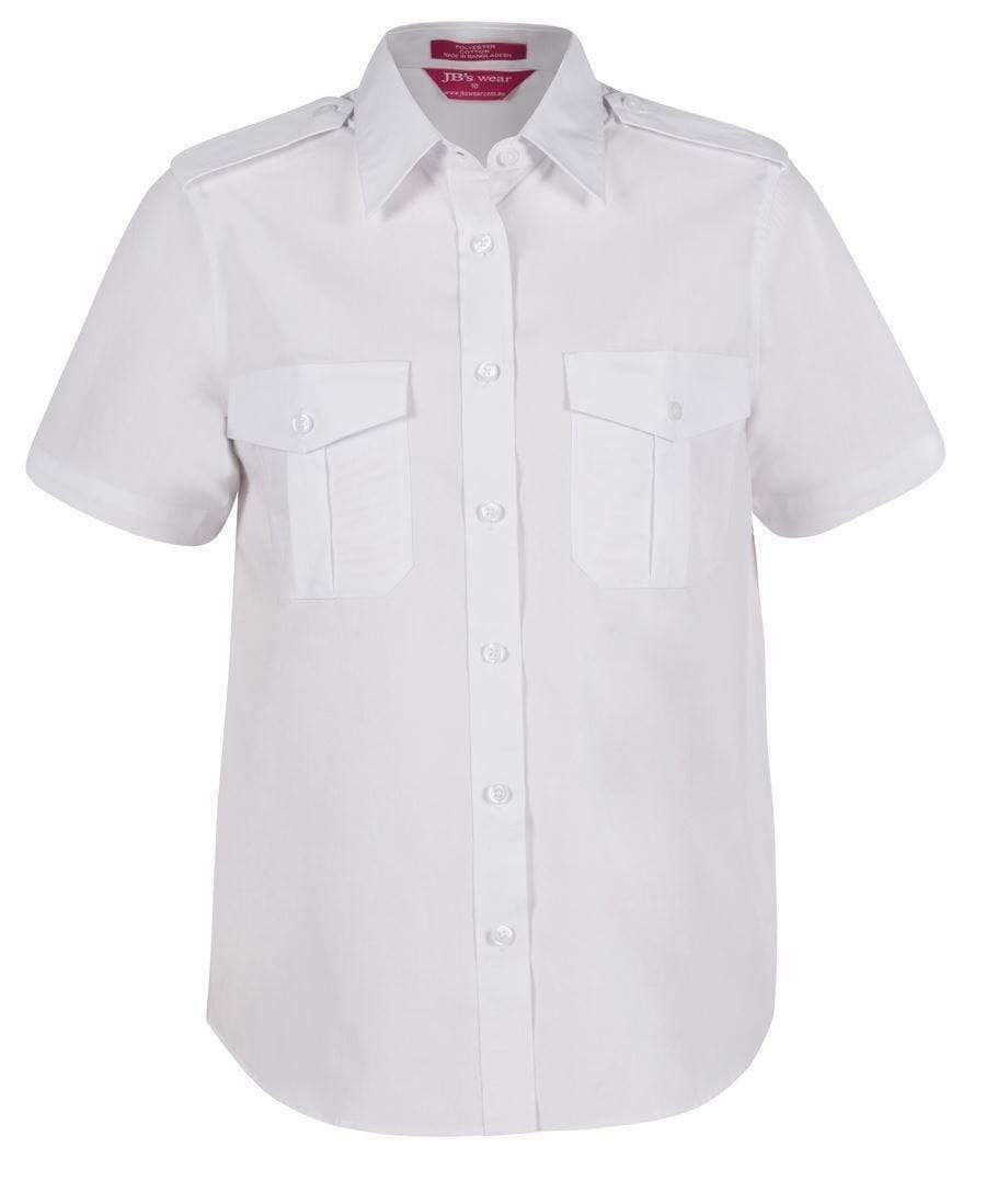 Jb's Wear Corporate Wear White / 8 JB'S Women’s Short Sleeve Epaulette Shirt 6ESS1