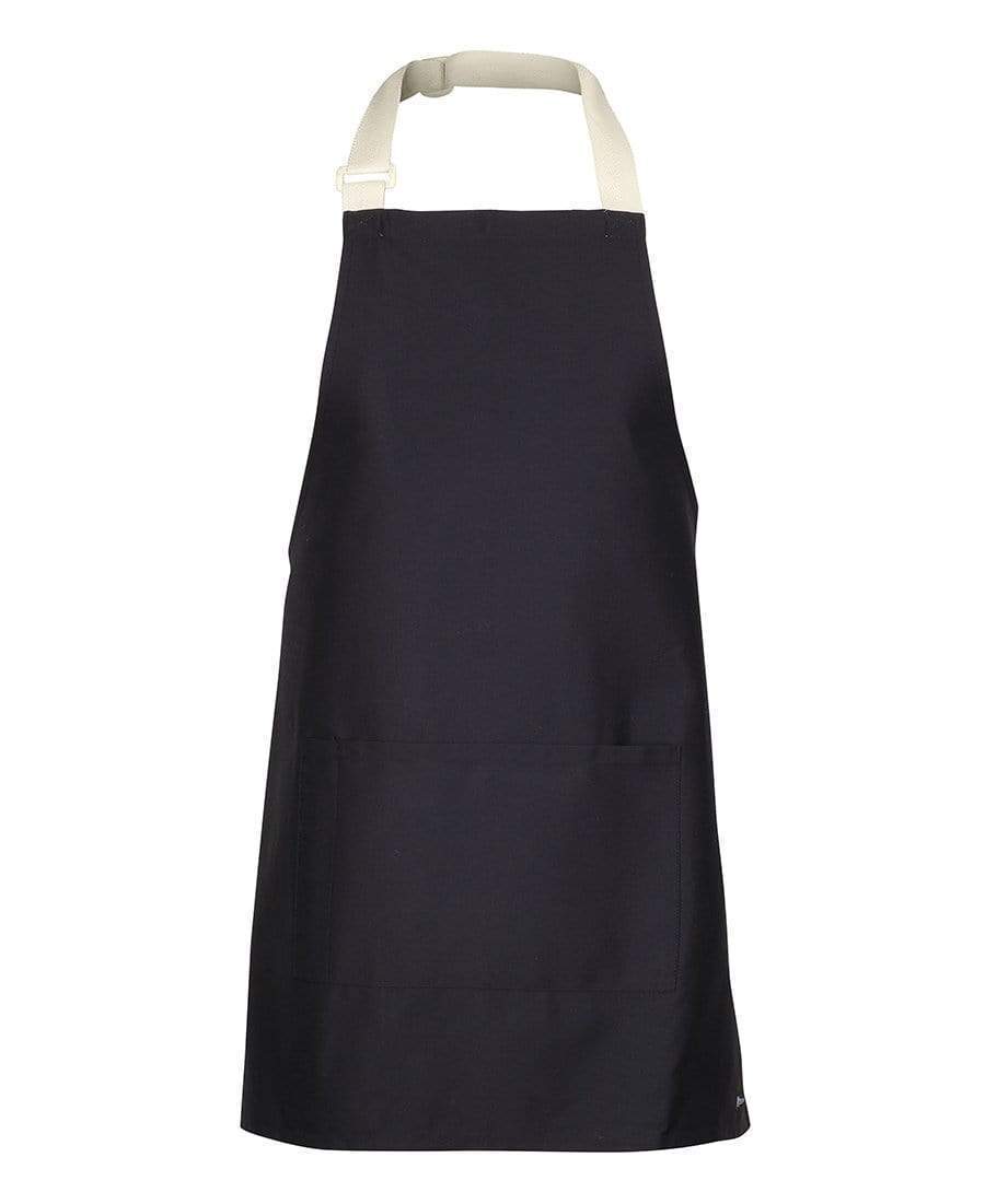 JB'S Wear Hospitality & Chefwear Black/Cream / 65x71 Jb's Apron With Colour Straps 5ACS