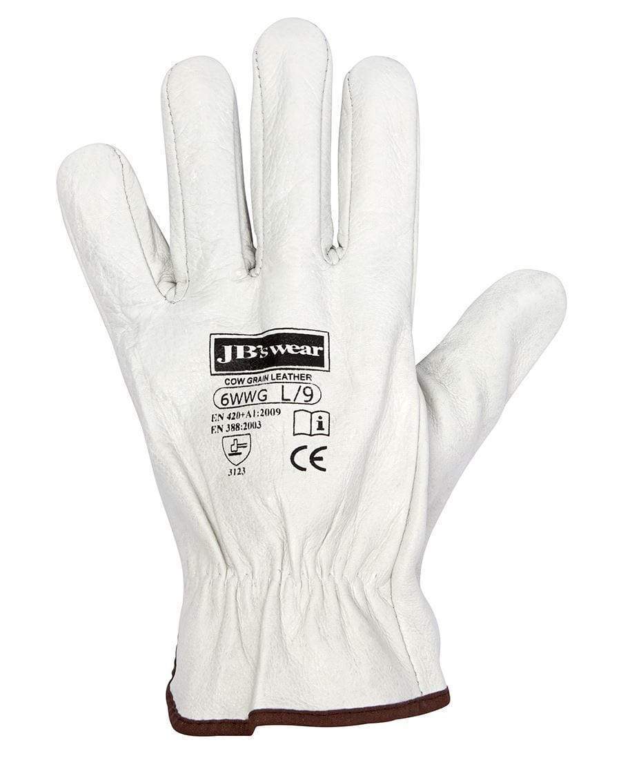 Jb's Wear PPE White Leather / S JB'S Rigger Glove (12 Pack) 6WWG