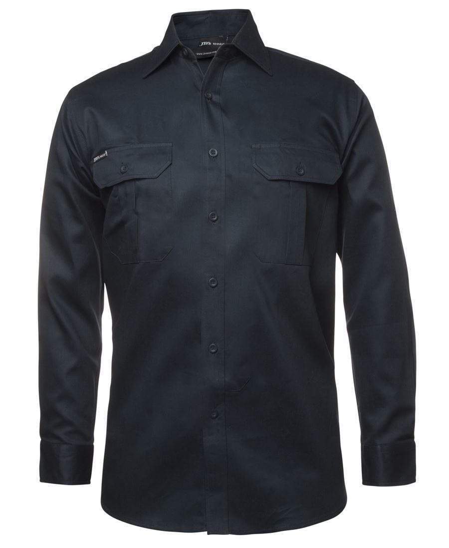 Jb's Wear Work Wear Green / S JB'S Long Sleeve 190 GSM Work Shirt 6WLS