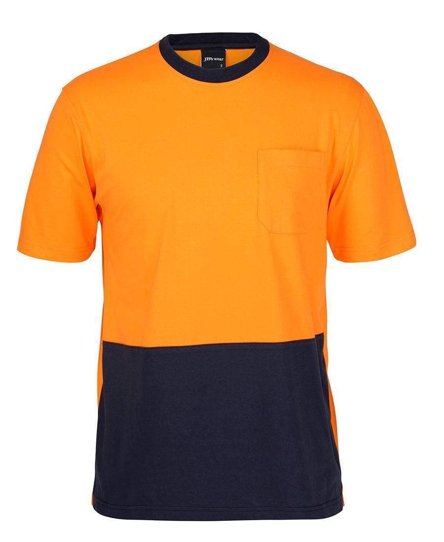 Jb's Wear Work Wear Orange/Navy / XS JB'S Hi-Vis Cotton T-Shirt 6HVTC