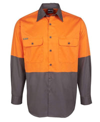 Jb's Wear Work Wear JB'S Hi-Vis Long Sleeve Shirt 6HWSL