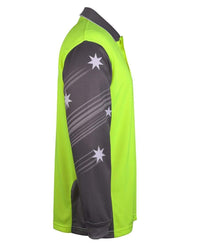 JB'S Wear Work Wear JB's Hi vis long sleeve Southern Cross polo 6HSCL