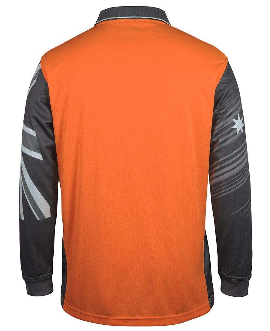 JB'S Wear Work Wear JB's Hi vis long sleeve Southern Cross polo 6HSCL